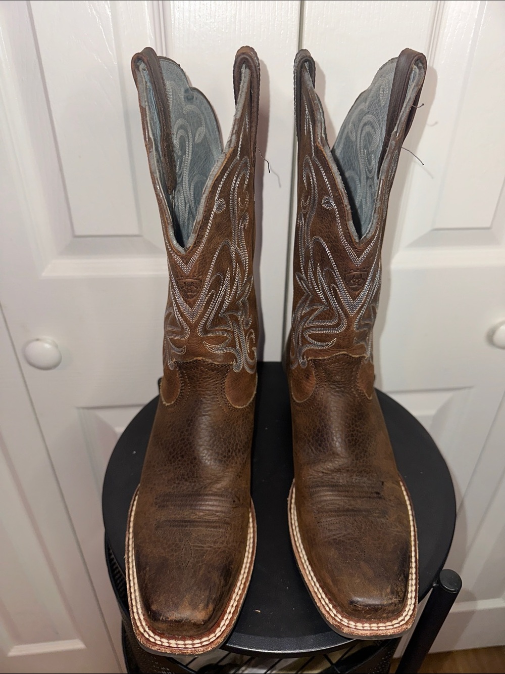 Men's Brown Leather Western Cowboy Boots